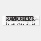 Sonogrammen Het is Bumpersticker (Voorkant)