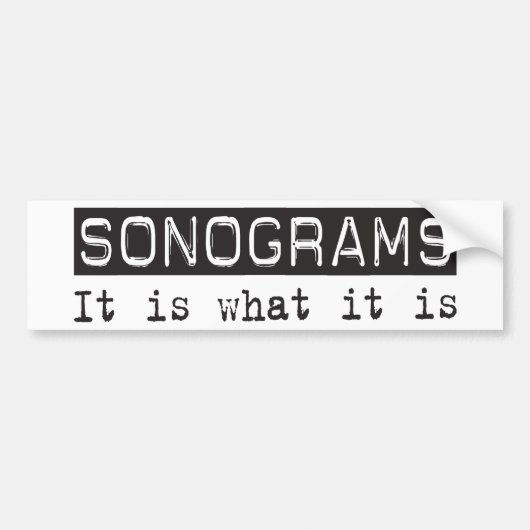 Sonogrammen Het is Bumpersticker (Voorkant)