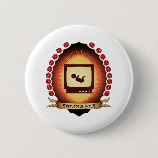 Sonogrammen Mandorla Ronde Button 5,7 Cm (Voorkant)
