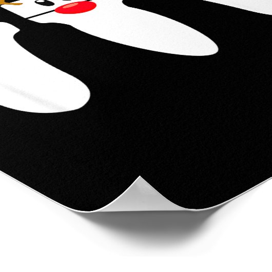 Sonograph Christmas Santa Snowman Reindeer  Poster (Hoek)