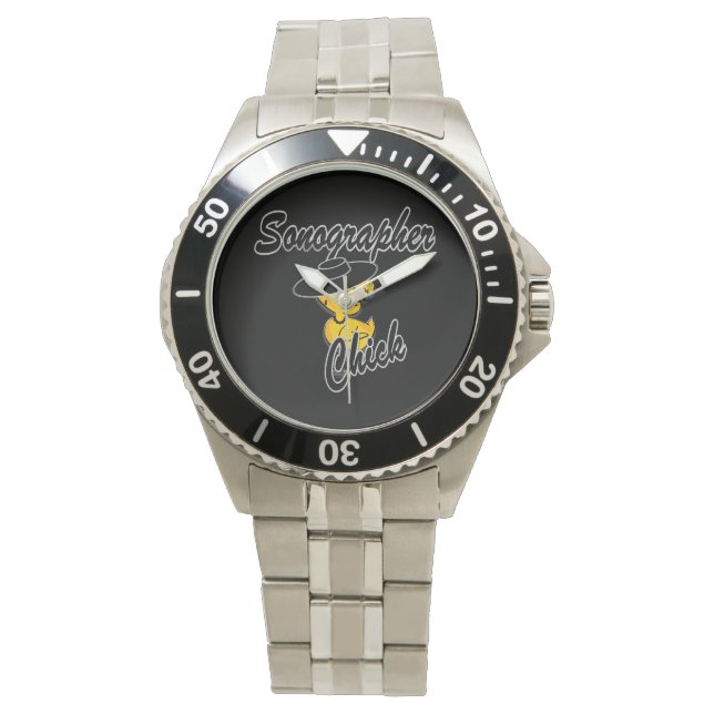 Sonographer Chick #4 Horloge (Voorkant)