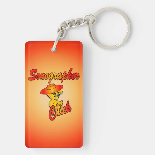 Sonographer Chick #5 Sleutelhanger (achterkant)