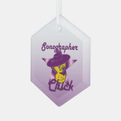 Sonographer Chick #9 Glas Ornament (Voorkant links)