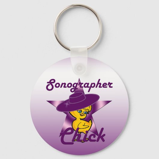 Sonographer Chick #9 Sleutelhanger (Voorkant)