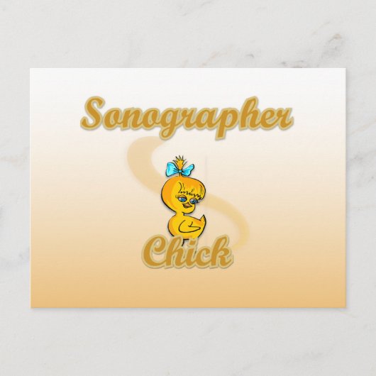 Sonographer Chick Briefkaart (Voorkant)