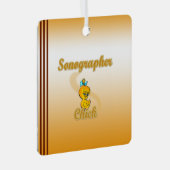 Sonographer Chick Metalen Ornament (Voorkant Rechts)