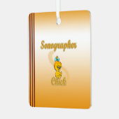 Sonographer Chick Metalen Ornament (Voorkant links)
