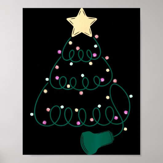 Sonographer Christmas Tree Ultrasound Mfm Sonograp Poster (Voorkant)