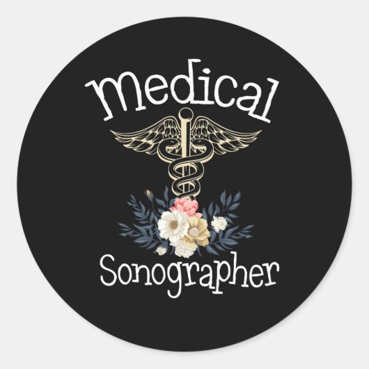 Sonographer Cute Sonography Gift Ronde Sticker (Voorkant)