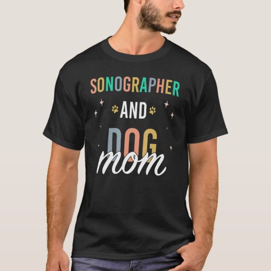 Sonographer en Dog Mama T-shirt (Voorkant)