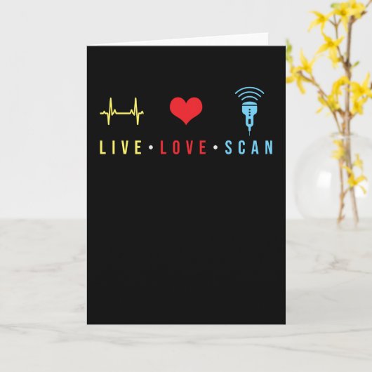 Sonographer Gift Kaart (Gele Bloem)