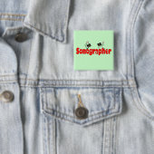 Sonographer Gifts Vierkante Button 5,1 Cm (In situ)