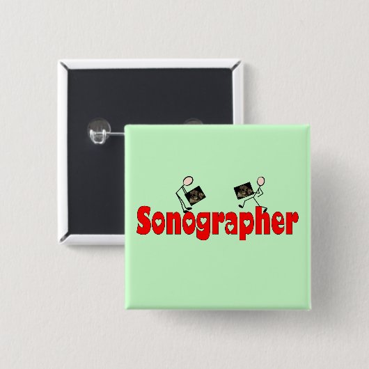 Sonographer Gifts Vierkante Button 5,1 Cm (Voorkant /achterkant)