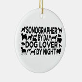 Sonographer Hondenliefhebber Keramisch Ornament (Rechts)