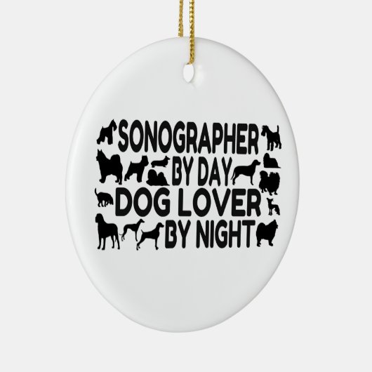 Sonographer Hondenliefhebber Keramisch Ornament (Rechts)