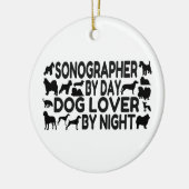 Sonographer Hondenliefhebber Keramisch Ornament (Links)