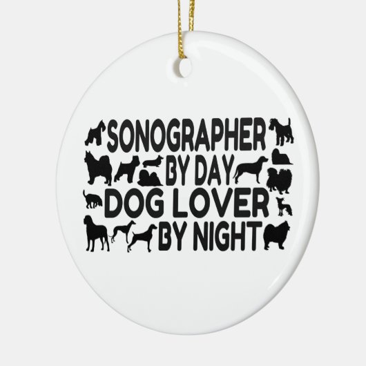 Sonographer Hondenliefhebber Keramisch Ornament (Links)