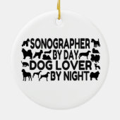 Sonographer Hondenliefhebber Keramisch Ornament (Achterkant)