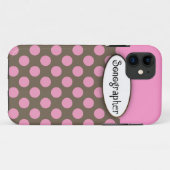 Sonographer iPhone 5 Hoesje Roze poolpunten (Achterkant (horizontaal))