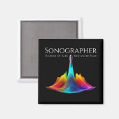 Sonographer-kleurrijke ultrasone golven magneet (Voorkant / Achterkant)