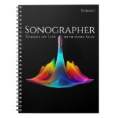 Sonographer-kleurrijke ultrasone golven notitieboek (Voorkant)