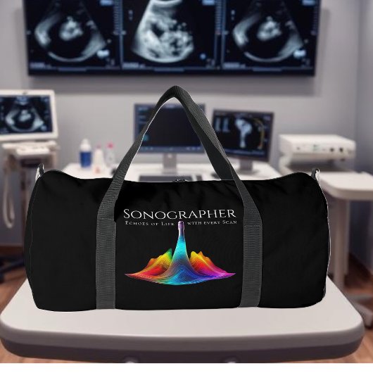 Sonographer-kleurrijke ultrasone golven plunjezak