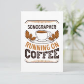 Sonographer op Coffee Caffeine Gift Kaart (Staand voorkant)