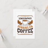 Sonographer op Coffee Caffeine Gift Kaart (Voorkant / Achterkant in situ)