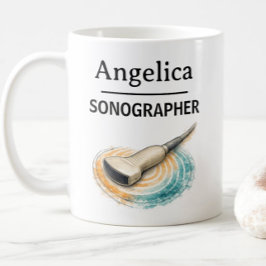 SONOGRAPHER Personalize Name Ultrasound Probe Gift Koffiemok