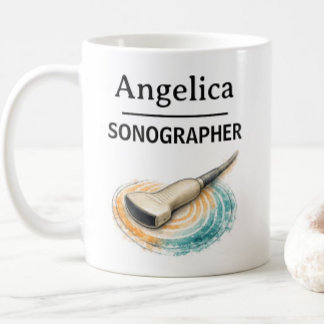 SONOGRAPHER Personalize Name Ultrasound Probe Gift Koffiemok