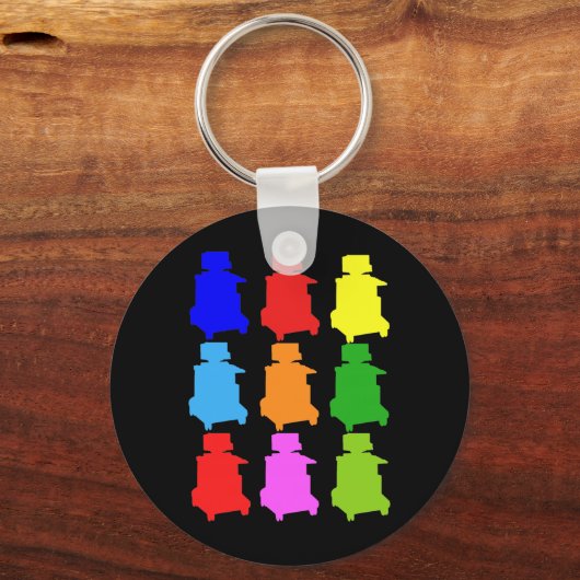 Sonographer Popart Gfits Sleutelhanger (Voorkant)