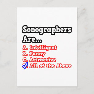 Sonographer Quiz...Joke Briefkaart