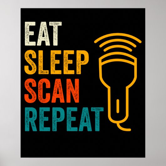 Sonographer Sonography Scan Poster (Voorkant)