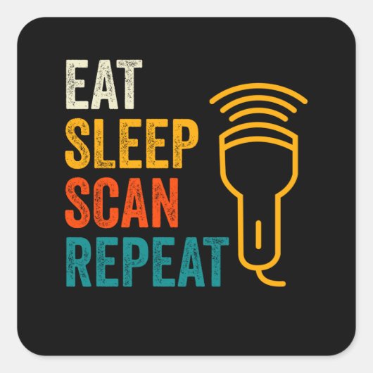 Sonographer Sonography Scan Vierkante Sticker (Voorkant)