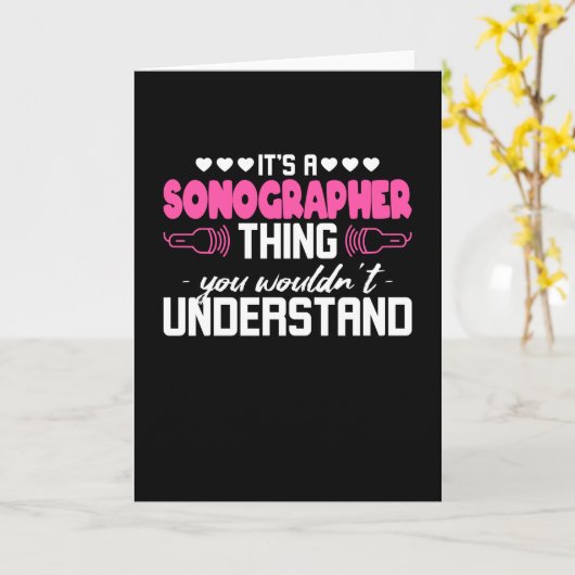 Sonographer Sonography Thing Kaart (Gele Bloem)