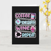 Sonographer Sonography Wine Coffee Kaart (Gele Bloem)