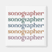 Sonographer Ultrasound Tech Retro Sonographer Gift Magneet (Voorkant)