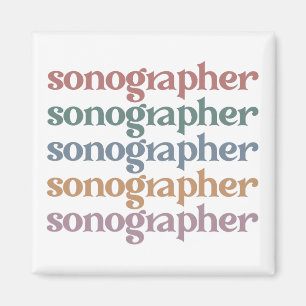 Sonographer Ultrasound Tech Retro Sonographer Gift Magneet