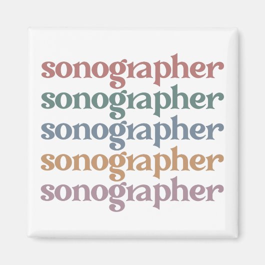 Sonographer Ultrasound Tech Retro Sonographer Gift Magneet (Voorkant)