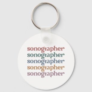 Sonographer Ultrasound Tech Retro Sonographer Gift Sleutelhanger