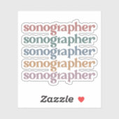 Sonographer Ultrasound Tech Retro Sonographer Gift Sticker (Vel)