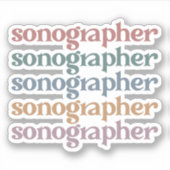 Sonographer Ultrasound Tech Retro Sonographer Gift Sticker (Voorkant)