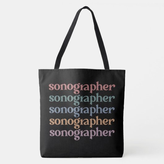 Sonographer Ultrasound Tech Retro Sonographer Gift Tote Bag (Voorkant)