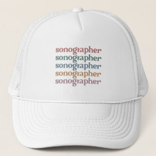 Sonographer Ultrasound Tech Retro Sonographer Gift Trucker Pet