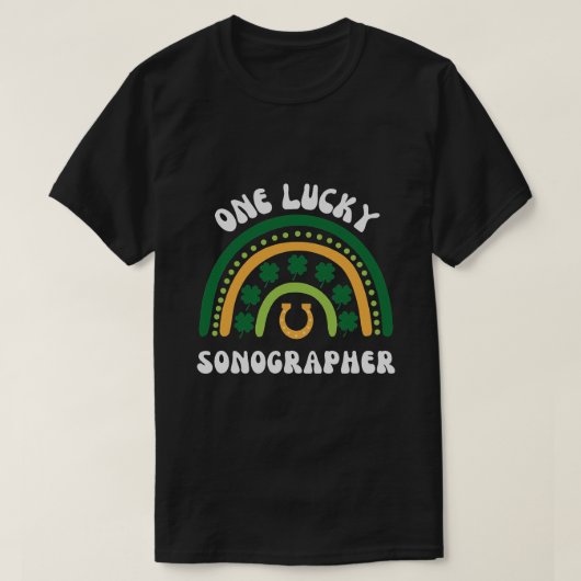 Sonographer Ultrasound technicus St Patrick's Day T-shirt (Design voorkant)