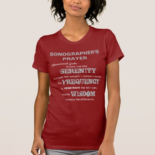 Sonographer's gebed t-shirt (Voorkant)
