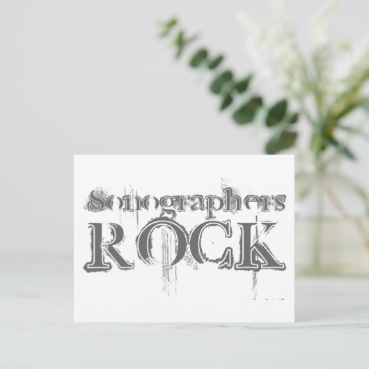 Sonographers Rock Briefkaart (Staand voorkant)