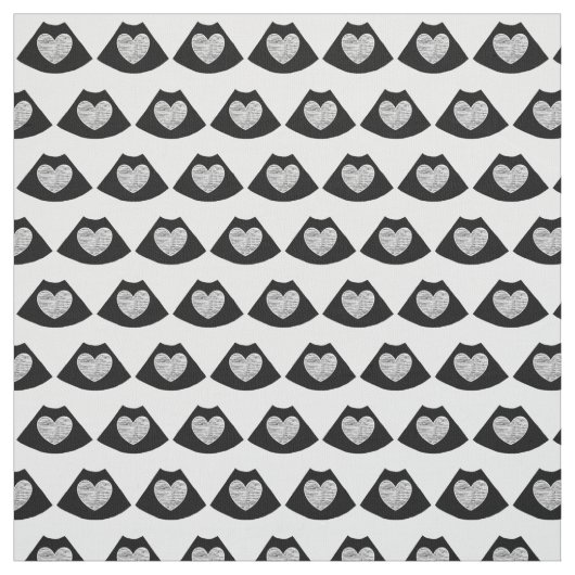 Sonography Heart Cotton Fabric Stof (Swatch)