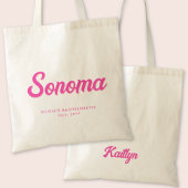 Sonoma Bachelorette Party Gepersonaliseerde Canvas Tote Bag