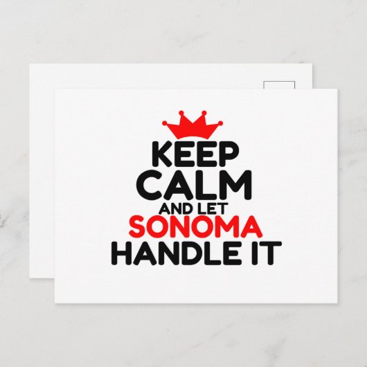 SONOMA BRIEFKAART (Voorkant / Achterkant)